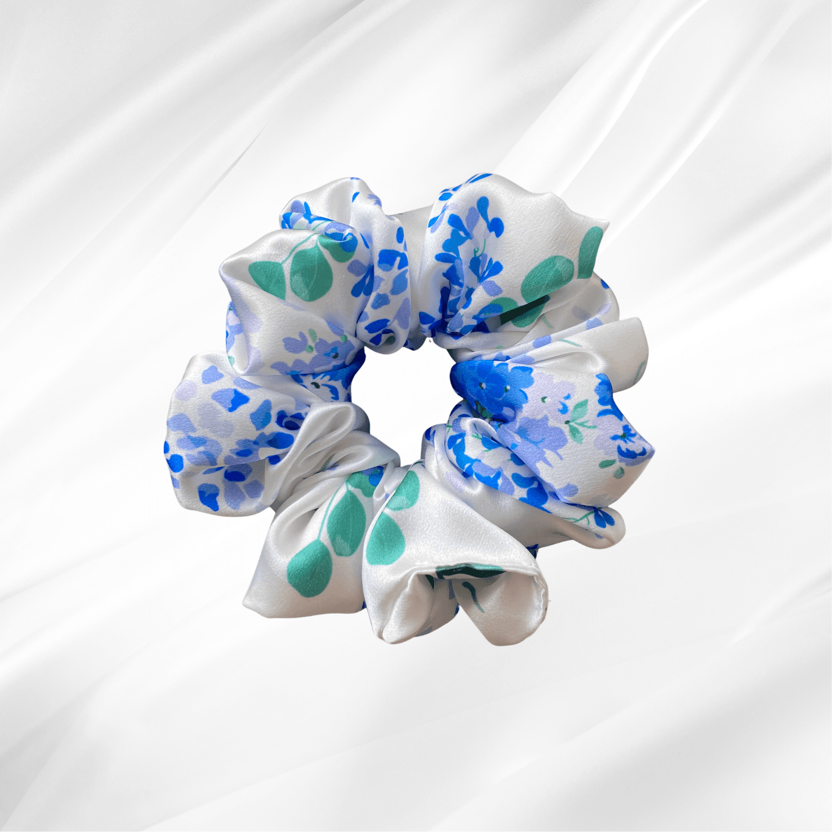 BLUE SPRING – hedvábná scrunchie JUMBO