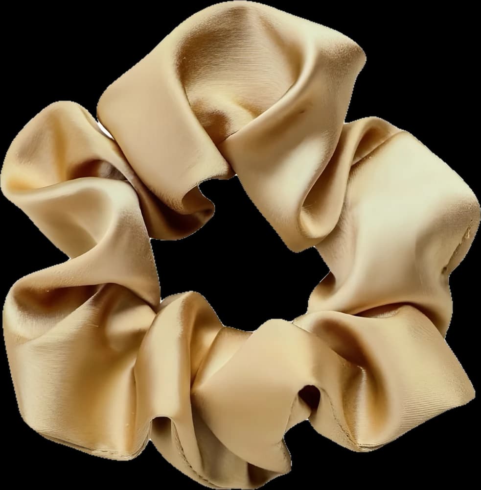 Hedvábná scrunchie GOLD SUNRISE