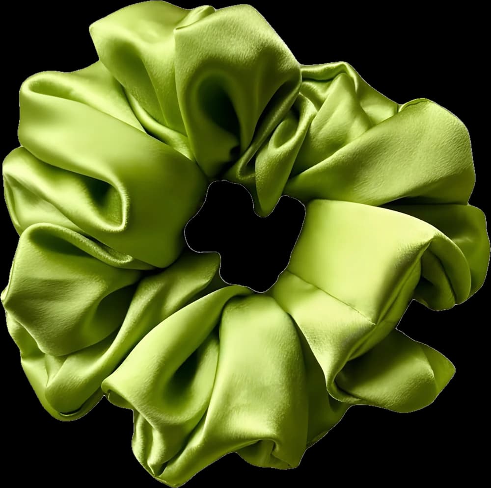 Hedvábná scrunchie LIME